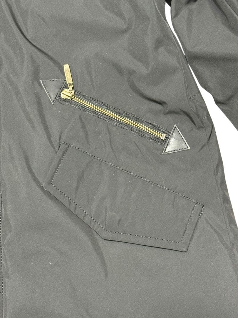 バーバリーブラックレーベル　ロングモッズコート　黒　Lサイズ