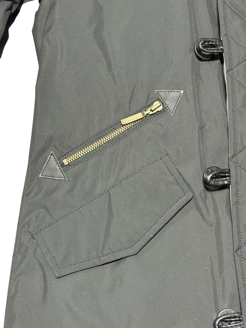 バーバリーブラックレーベル　ロングモッズコート　黒　Lサイズ