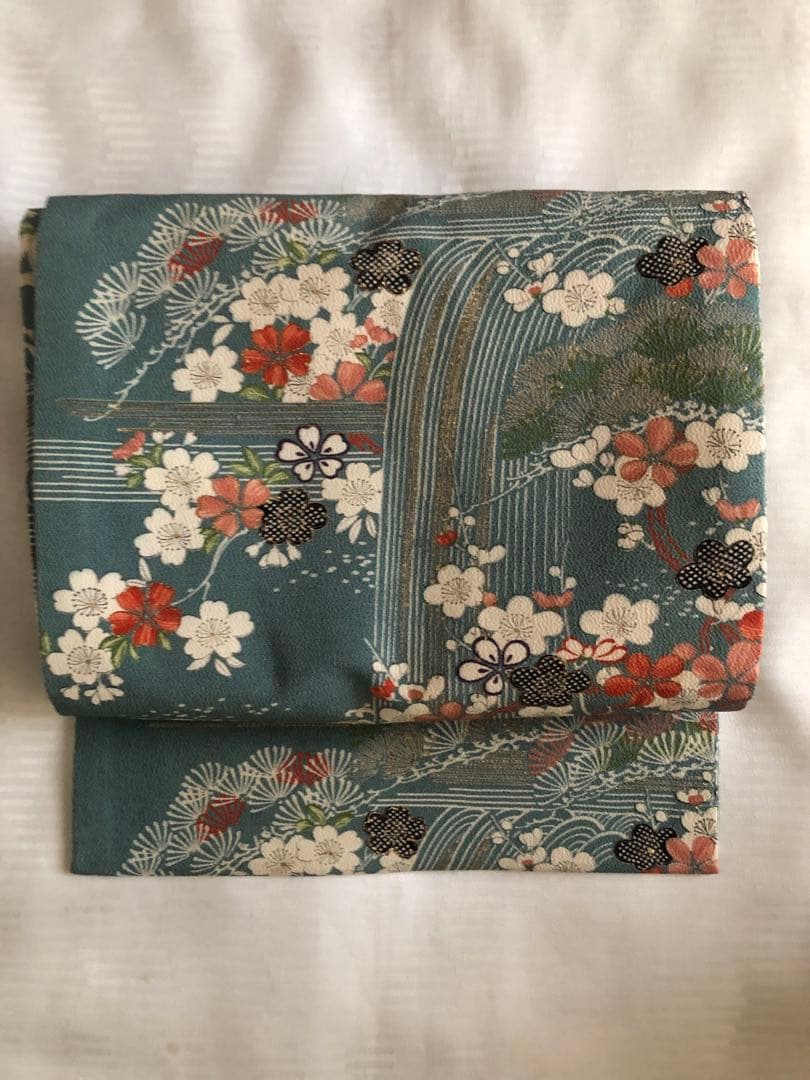 御所解　名古屋帯&利休バッグセット