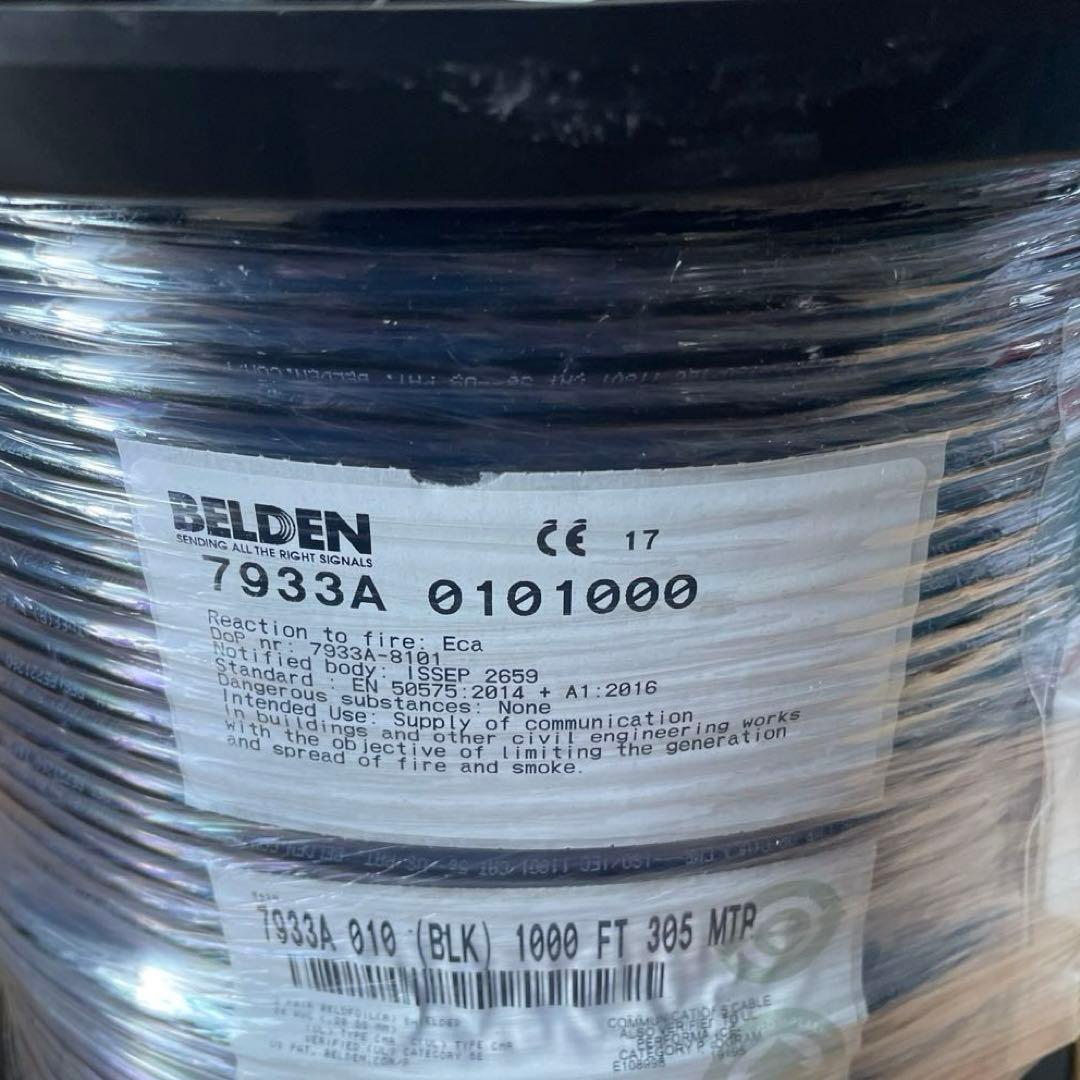 BELDEN 7933A 010 黒 1000フィート ケーブル　2個