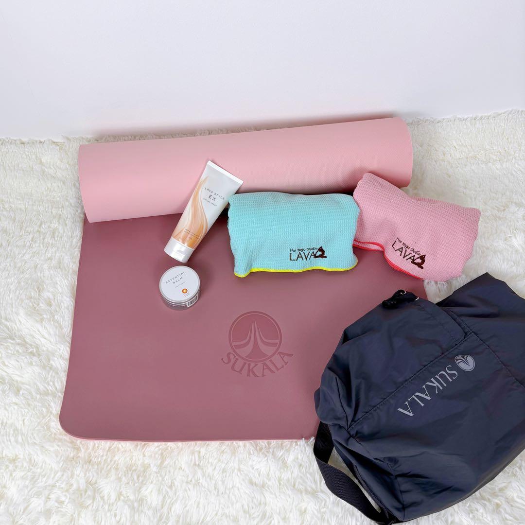 お得♡LABA公式◆ヨガマット/ラグ2枚/収納バッグ/未開封バーム/ジェル5点