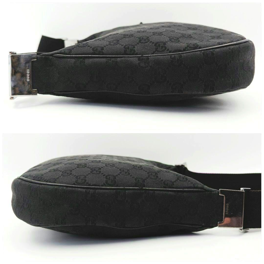 GUCCI グッチ GGキャンバス ショルダーバッグ ホーボー ブラック