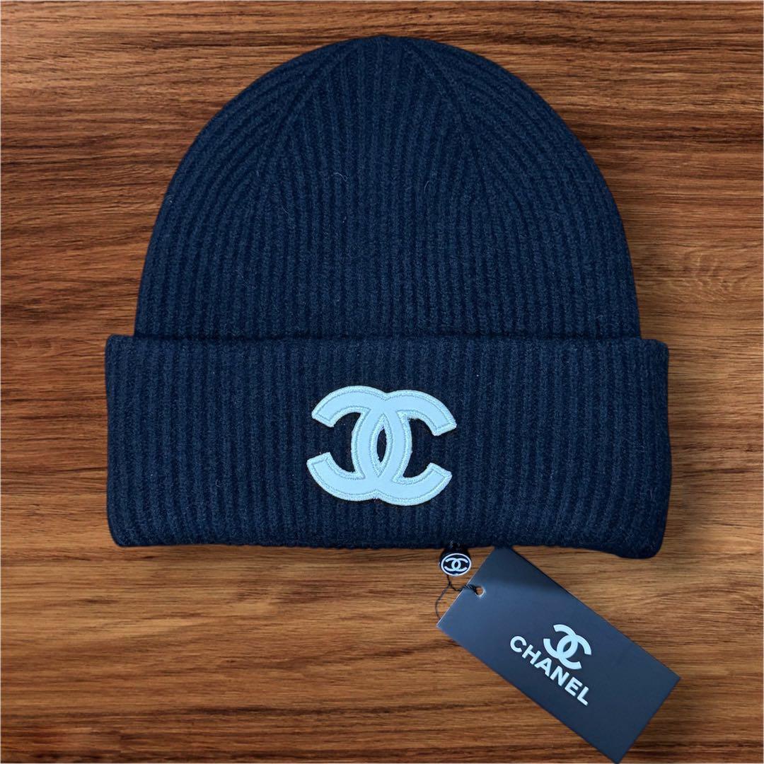 CCロゴ ニット帽 ブラック