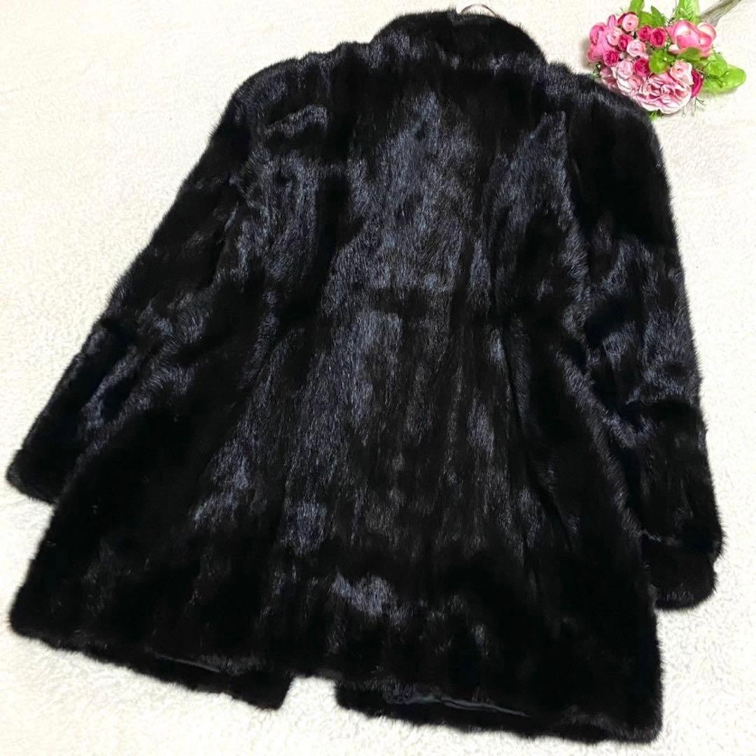 【大きいサイズ】 ミンク 本毛皮 コート サイズ2XL相当 毛並み◎