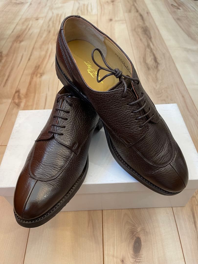 英国製ロイドフットウェア ダークブラウンディアスキン Uチップ UK8.5E