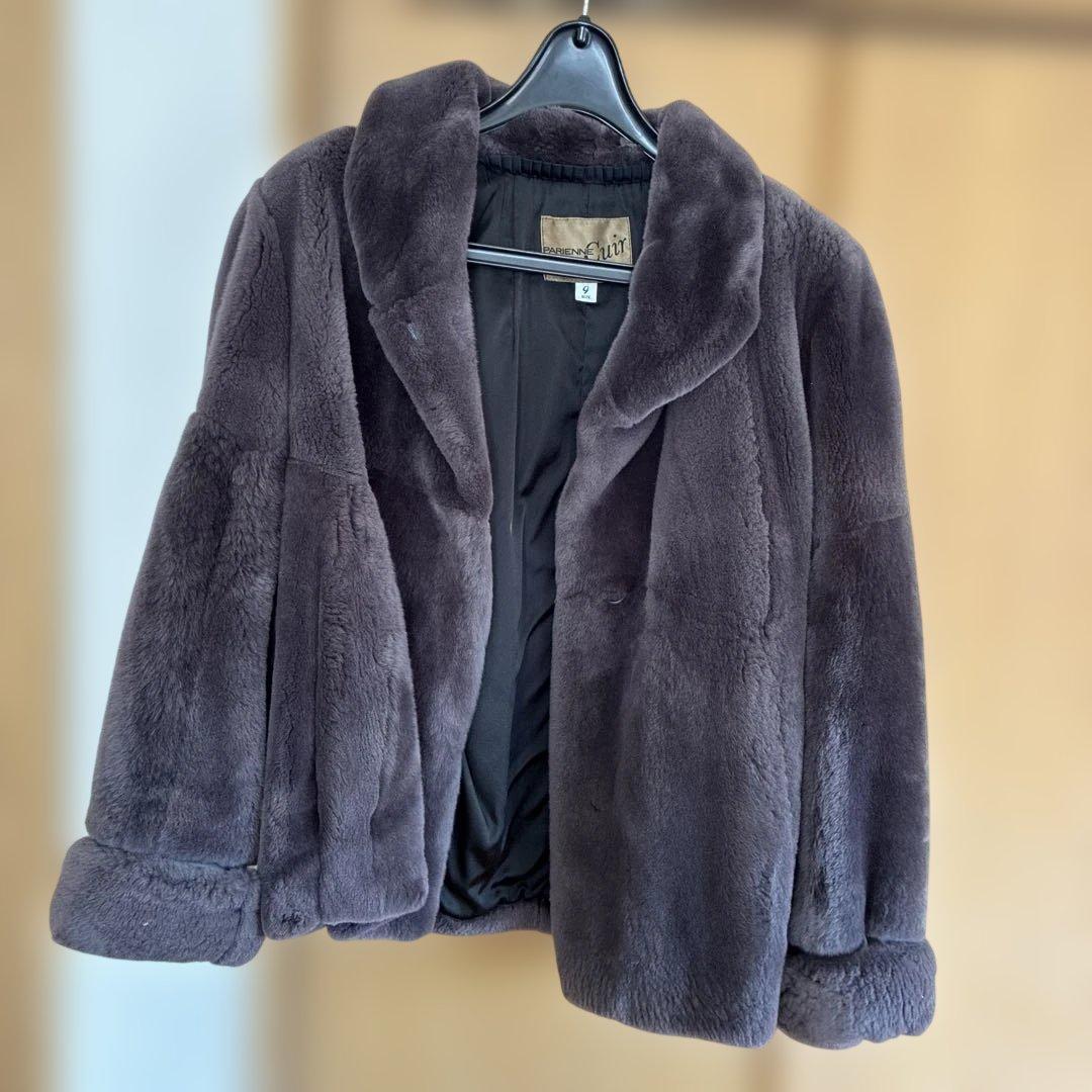 高品質パリエンヌキュイール.ダスコ毛皮ヌートリア9号ダークグレー(濃いグレー)