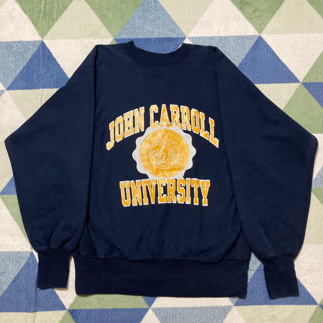 90s Champion濃紺 リバースウィーブ 刺繍タグ Lサイズ USA製