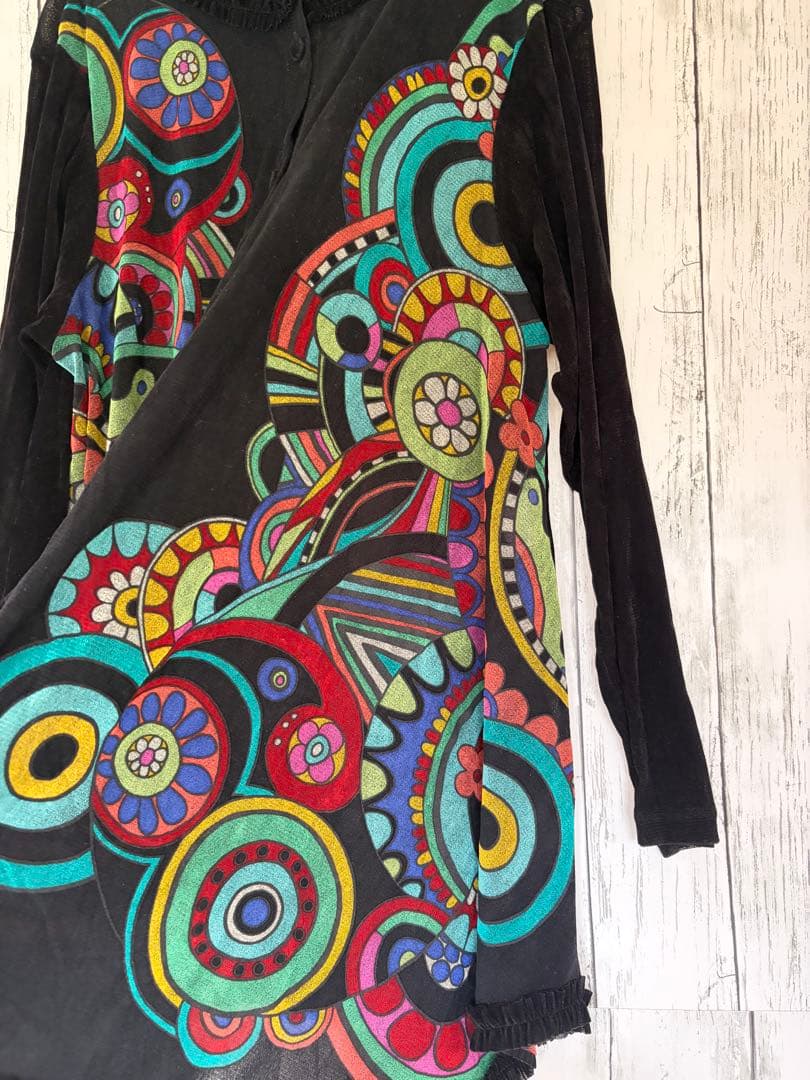 TOKUKOプルミエヴォル＊動物柄＊ワンピースチュニック　ベロア素材シアー