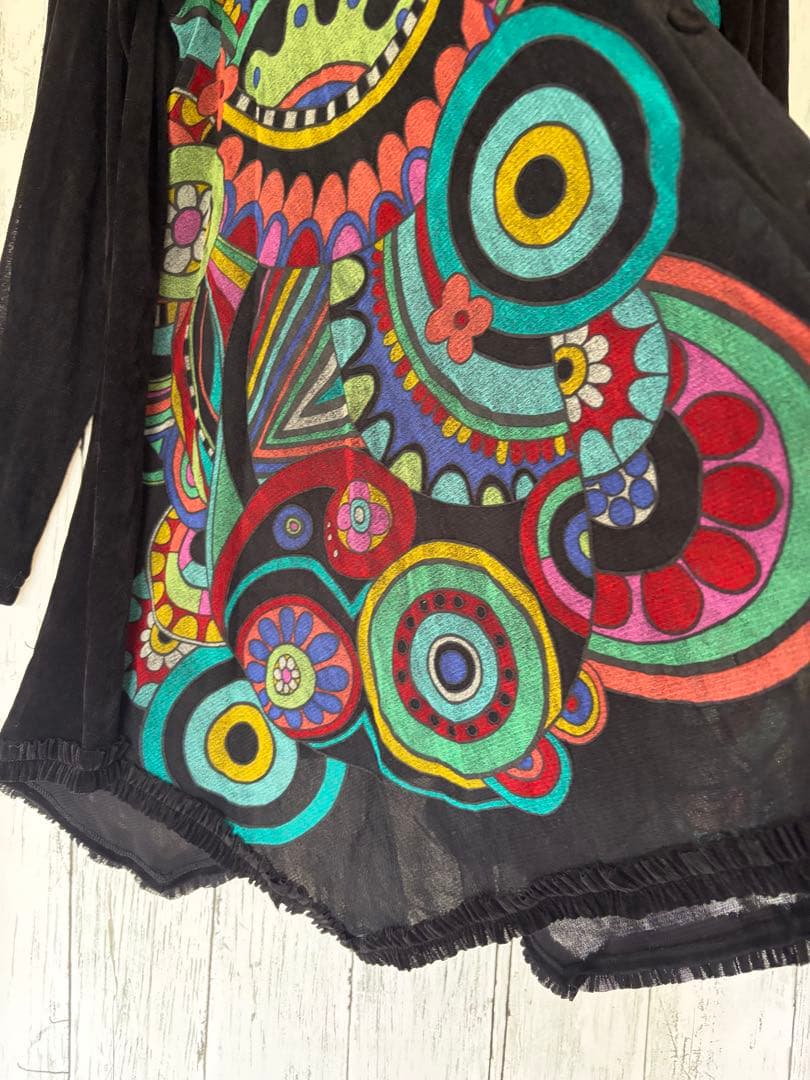 TOKUKOプルミエヴォル＊動物柄＊ワンピースチュニック　ベロア素材シアー