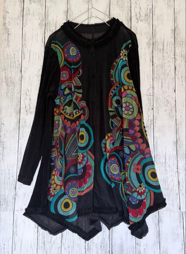 TOKUKOプルミエヴォル＊動物柄＊ワンピースチュニック　ベロア素材シアー