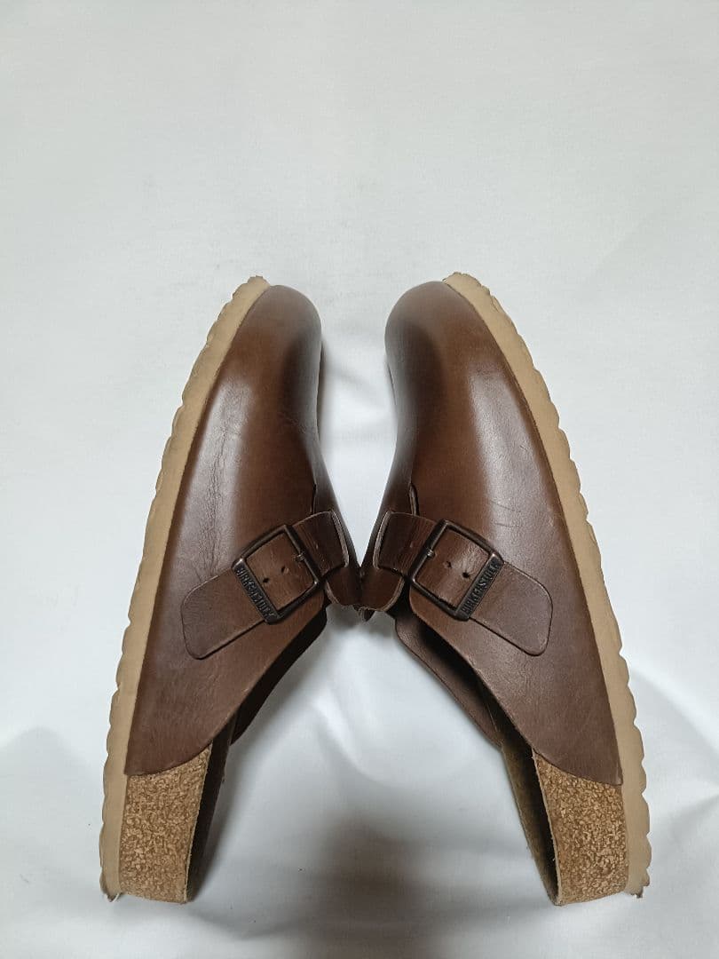 ビルケンシュトック ボストン ブラウン レザー サボサンダル 42