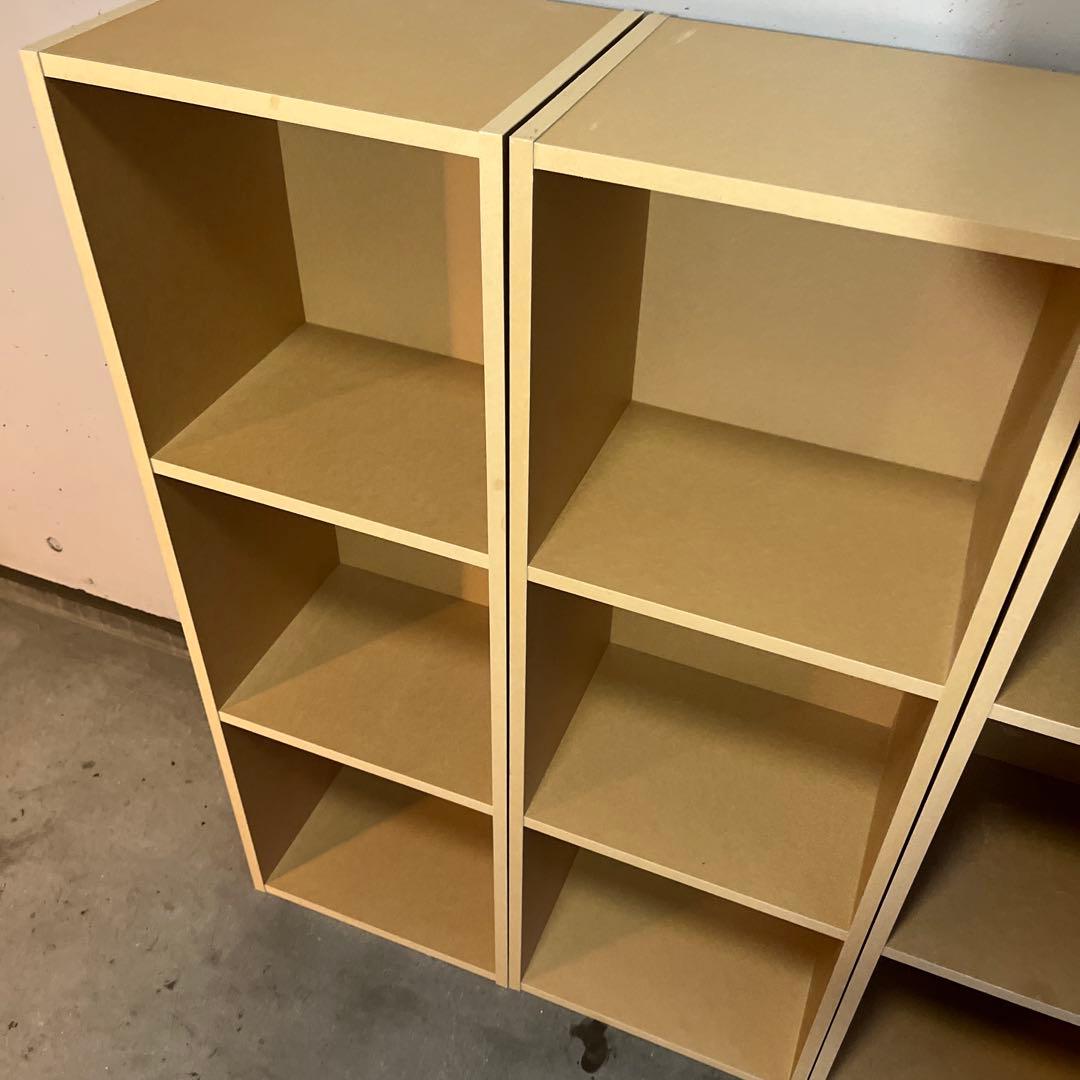 美品・廃盤希少★無印 パルプボードボックス・タテヨコＡ４サイズ・３段 ２個セット