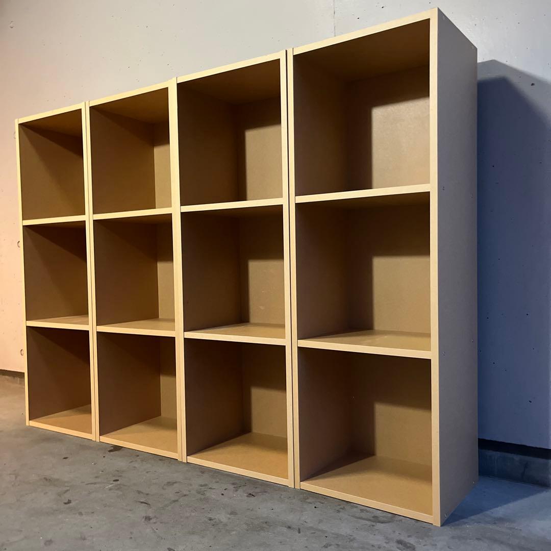 美品・廃盤希少★無印 パルプボードボックス・タテヨコＡ４サイズ・３段 ２個セット