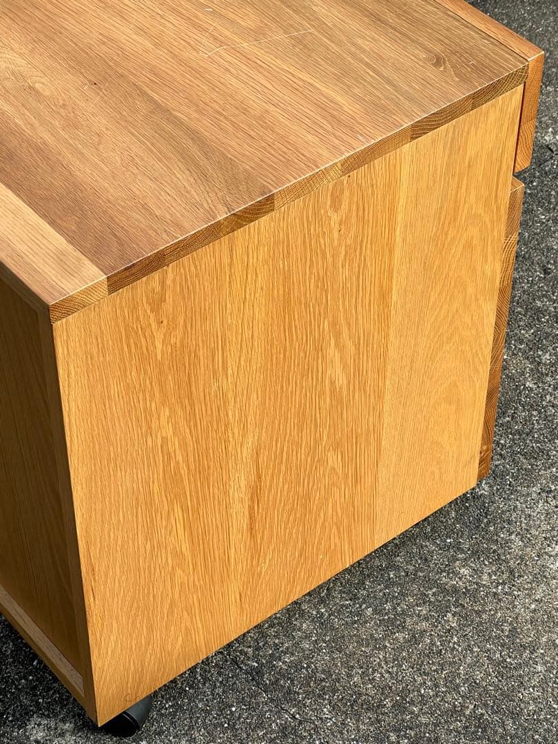 無印良品　無垢材デスクキャビネット　オーク材　学習机　2