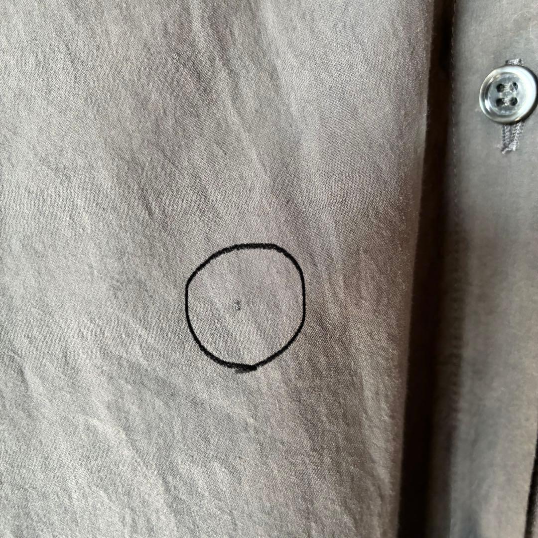 美品✨ビアズリー　2023AW　後ろフリルシャツワンピース　グレー　マキシ丈