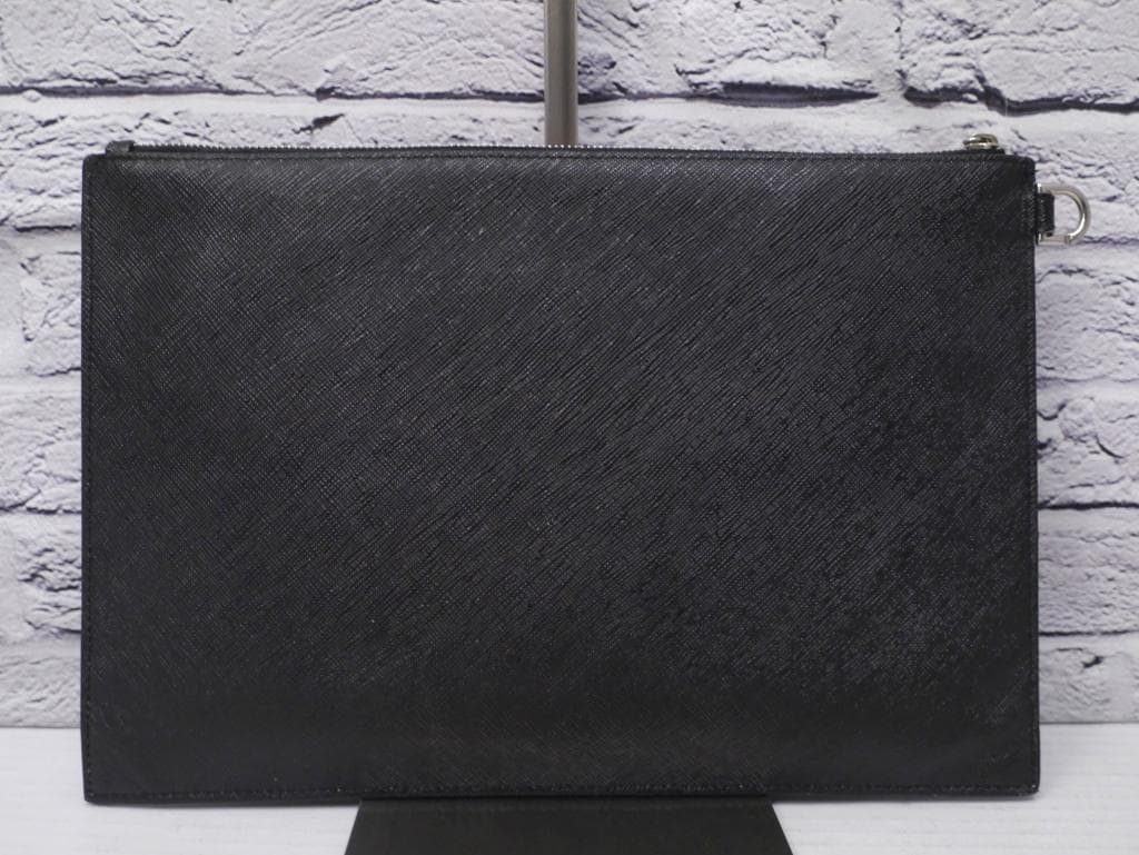 ◆GIVENCHY ジバンシィ ビッグロゴ サフィアーノレザー クラッチ バッグ