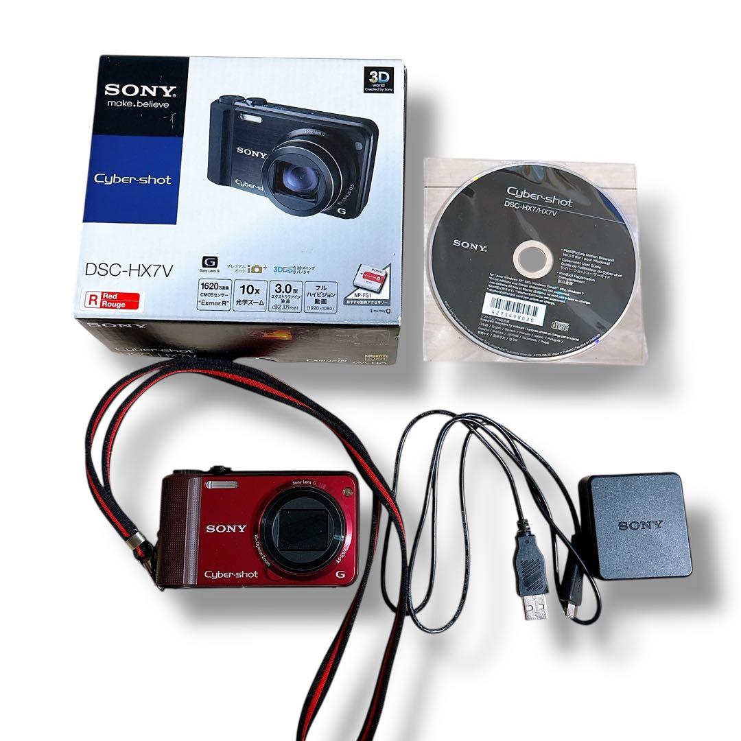SONY サイバーショット DSC-HX7V レッド 赤 コンデジ デジカメ