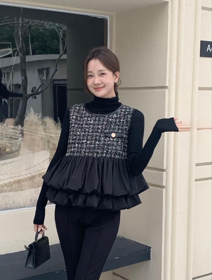 BIRTHDAY BASH ツイードドッキングトップス