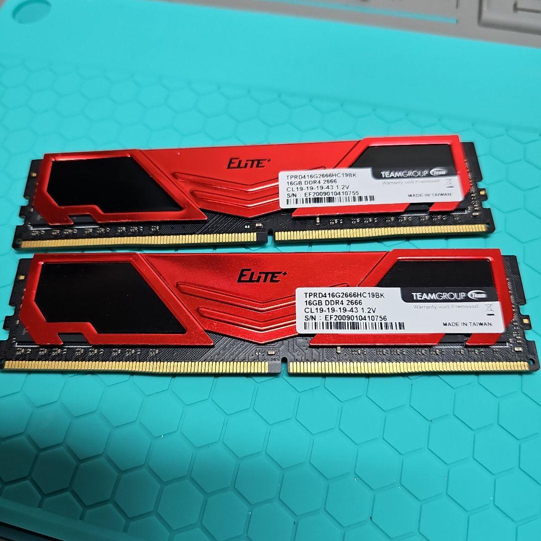 E*T様 TEAMGROUP Elite DDR4 16GBx2 32GB