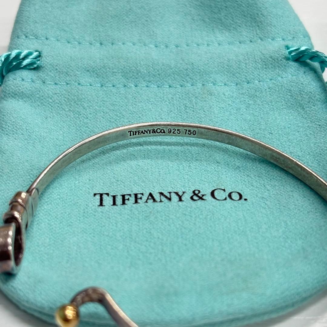 ◎ティファニー SV925 K18 ラブノット フック＆アイ ブレスレット