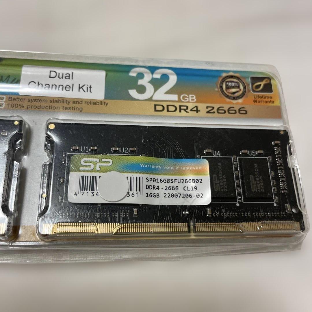 SP DDR4 2666 32GB ノートパソコン16gbx2
