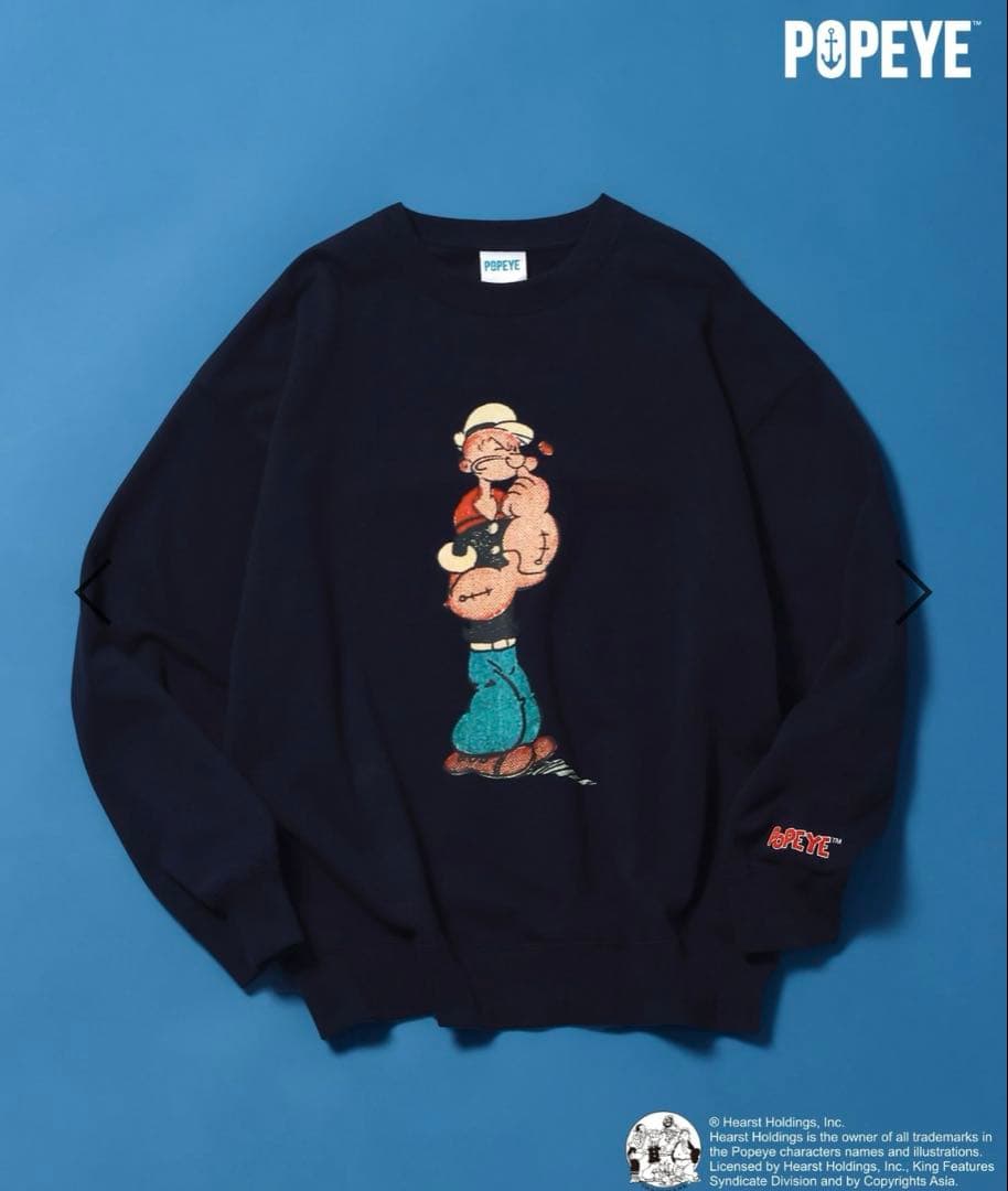 トップス POPEYE(TM)CHARACTER PRINT SWEATSHIRT