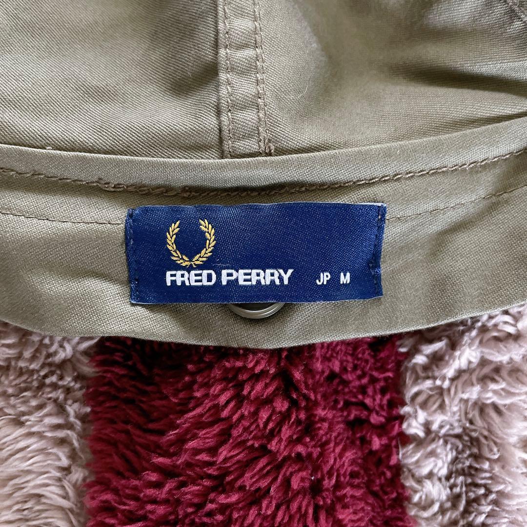 【フレッドペリー】英国柄 モッズコート ボアライナー ユニオンジャック カーキM