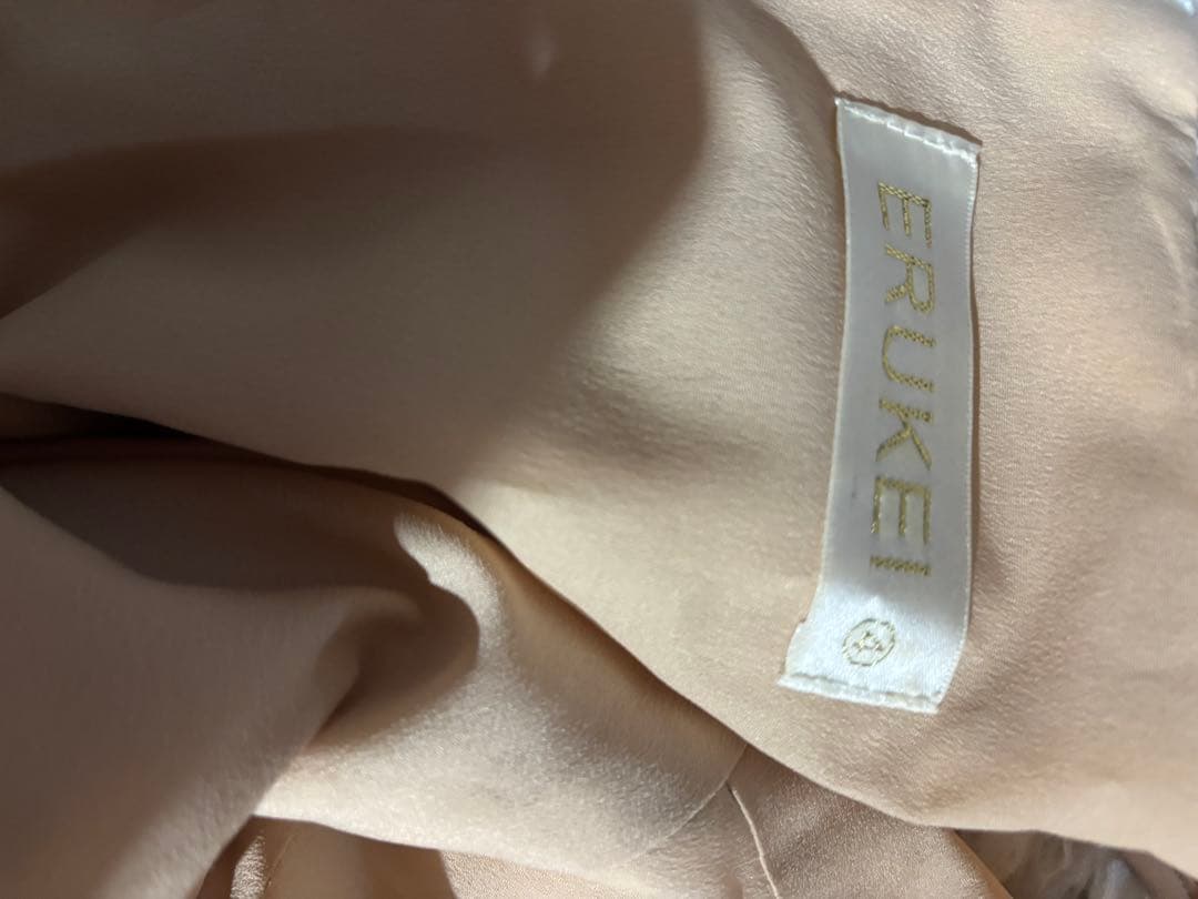 E23052＊ERUKEI＊フラワーレースVネックミディアムドレスwhM