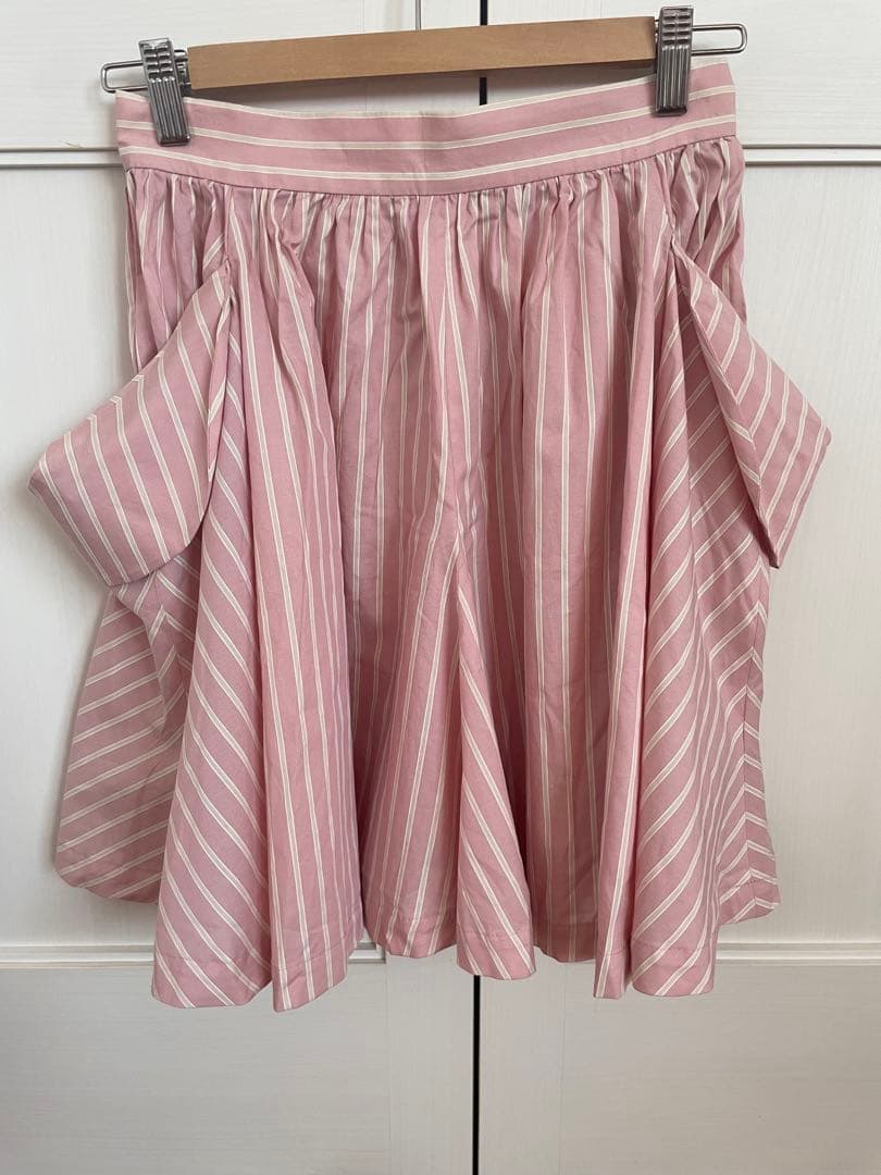 ヴィヴィアンウエストウッド　レッドレーベル　ピンク ストライプ フレアスカート