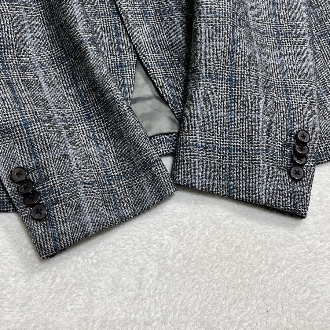 美品『ギルドホール』デルフィノ イタリア生地 グレンチェックセットアップスーツ