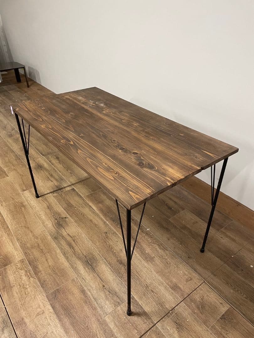 ウォールナット色　カウンターテーブル　ダイニングテーブル　幅120