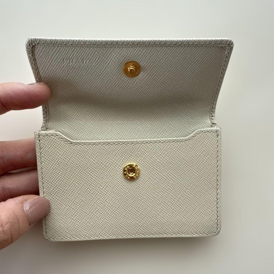 M*A様 極美　PRADA サフィアーノレザー 名刺入れ カード入れ