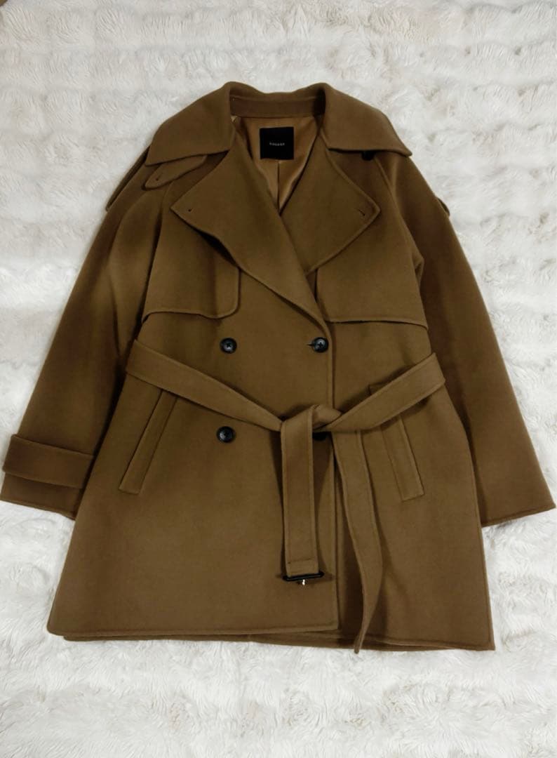 anuans リバーウールミドルトレンチコート⋈﻿