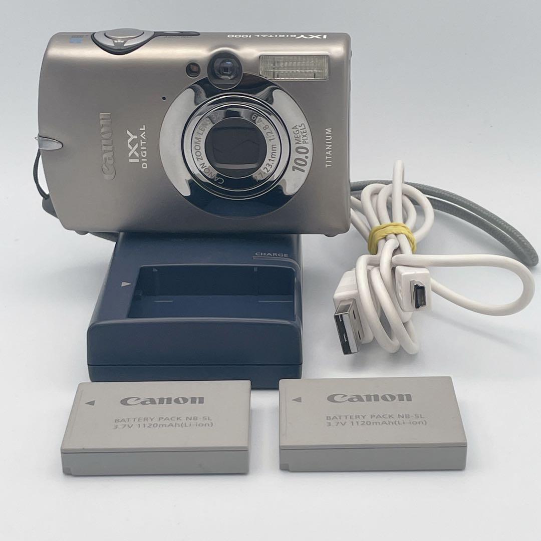 【概ね美品】Canon IXY DIGITAL 1000 チタンボディ イクシー
