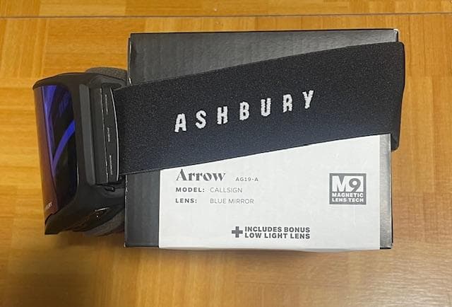 新品ASHBURY ARROW CALLSIGNブルーミラーマグネットレンズ交換