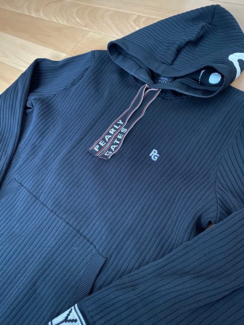 PEARLY GATES フード付きニットワンピース