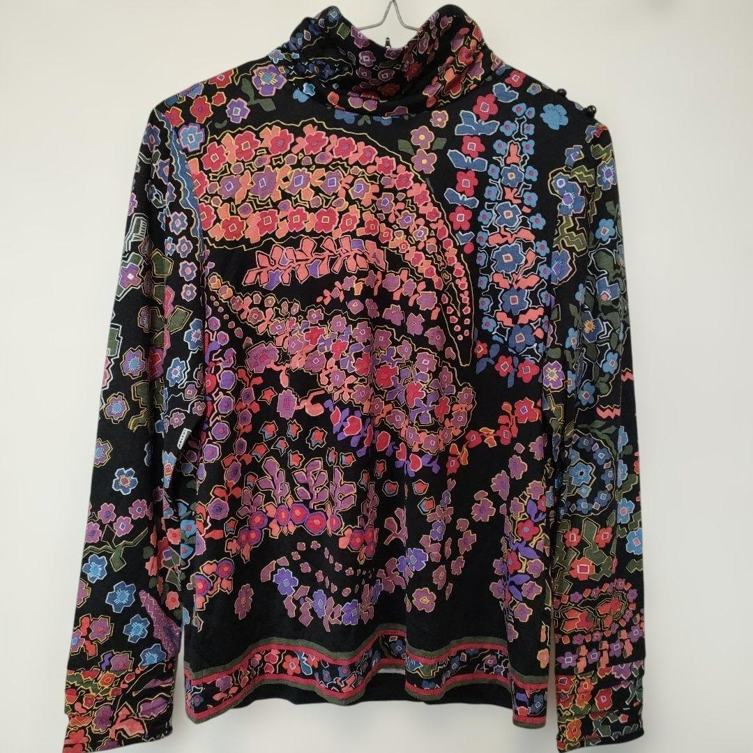 h16 超美品　レオナール　LEONARD　長袖　カットソー　シルク混　L