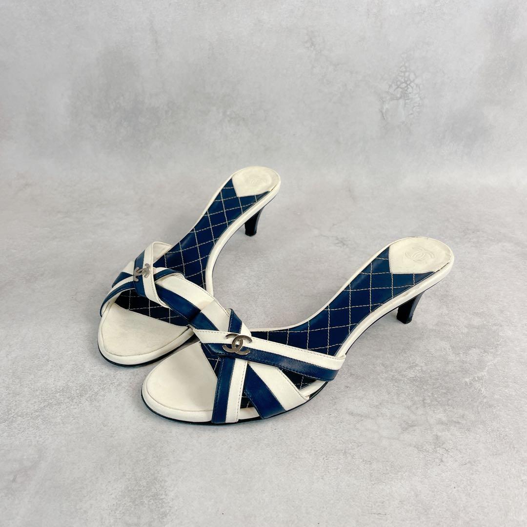 靴 Vintage Chanel Leather Sandals 38