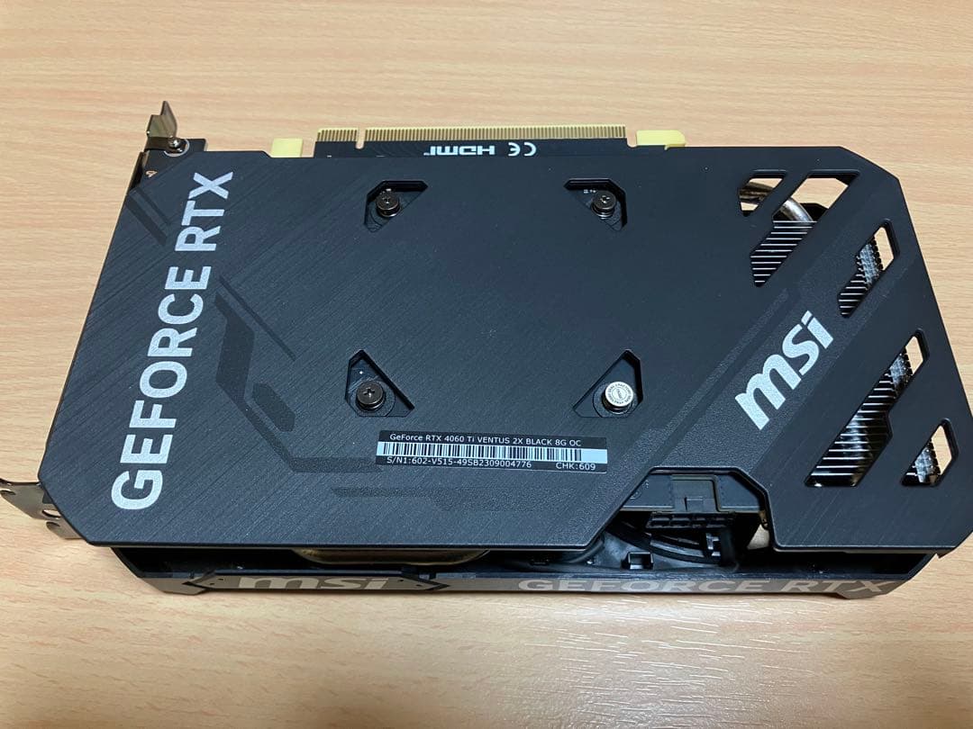 グラフィックボード・グラボ・ビデオカード MSI GeForce RTX4060Ti VENTUS 2X BLACK 8G
