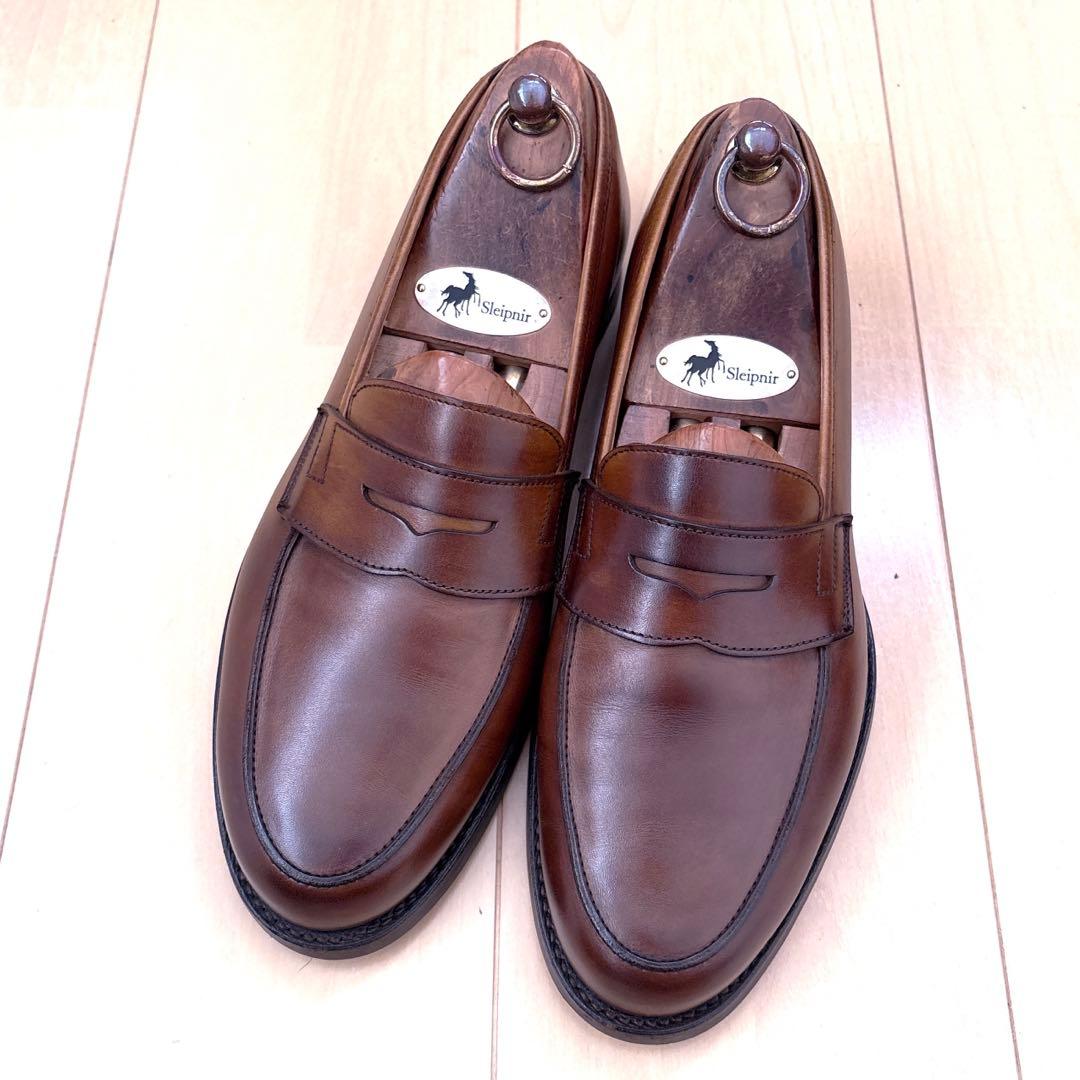 664.CROCKETT&JONES GRANTHAM2 ローファー 7.5E