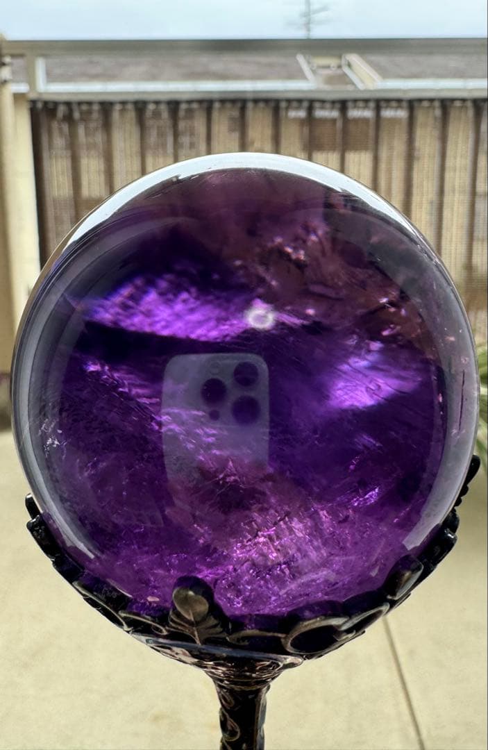 アメジスト スフィア 丸玉 大玉 70mm 最高品質 レア