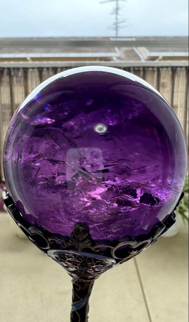 アメジスト スフィア 丸玉 大玉 70mm 最高品質 レア