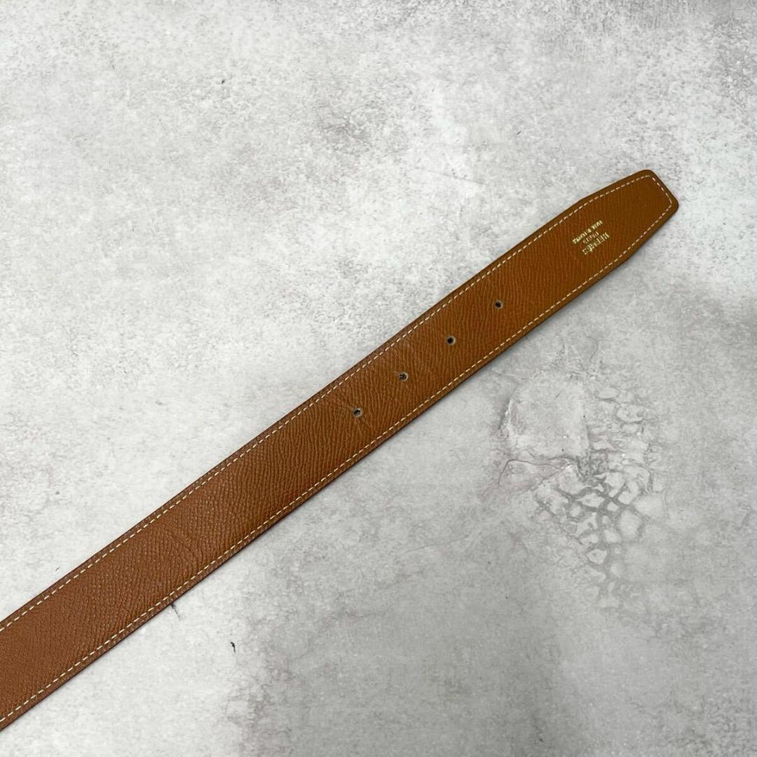 極美品◆HERMES エルメス ベルト Hベルト ゴールドロゴ（75）□A刻印