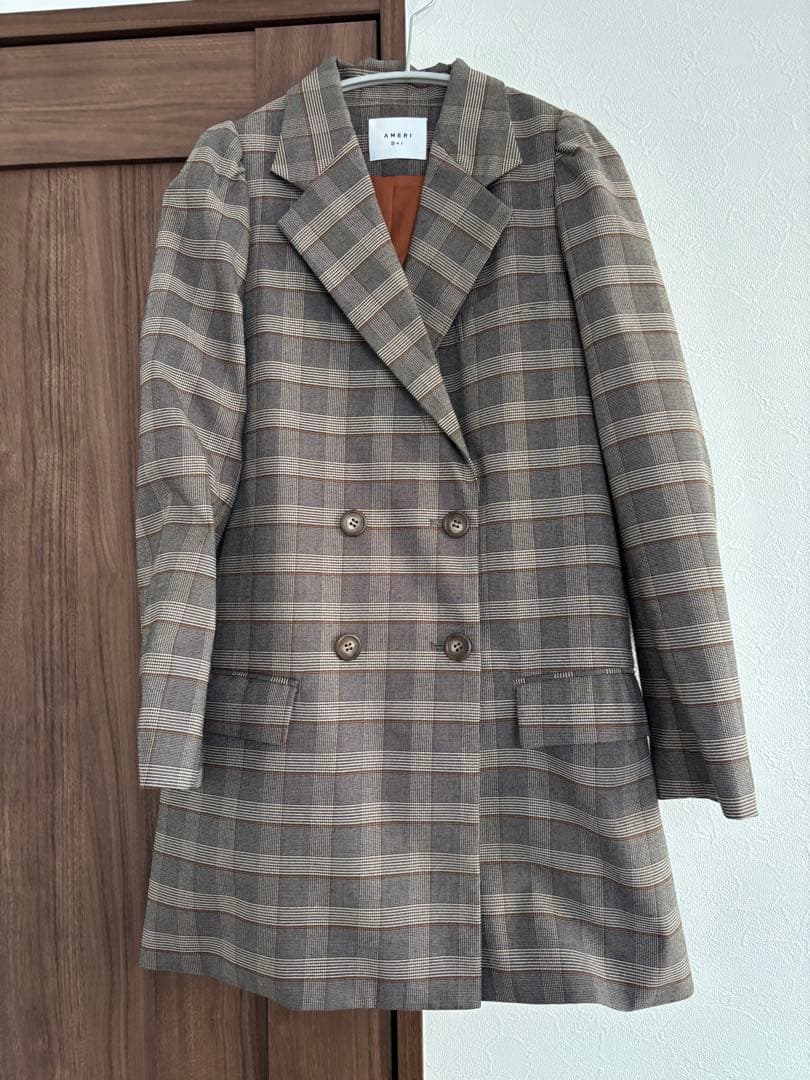 【美品】チェックジャケットワンピース