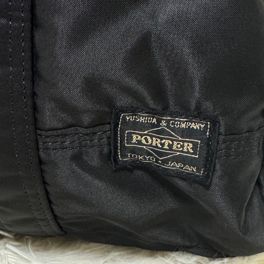 ✨美品✨　PORTER ポーター ミニボストン ドラムバッグ ブラック　タンカー