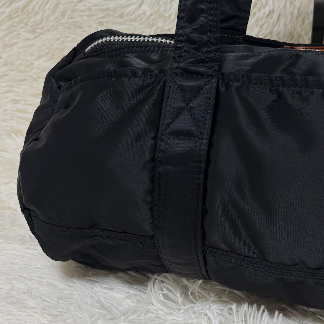 ✨美品✨　PORTER ポーター ミニボストン ドラムバッグ ブラック　タンカー