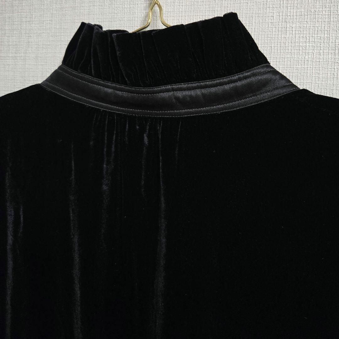 ダーマコレクション ヒロミヨシダ シルクベロアワンピース ブラック LL