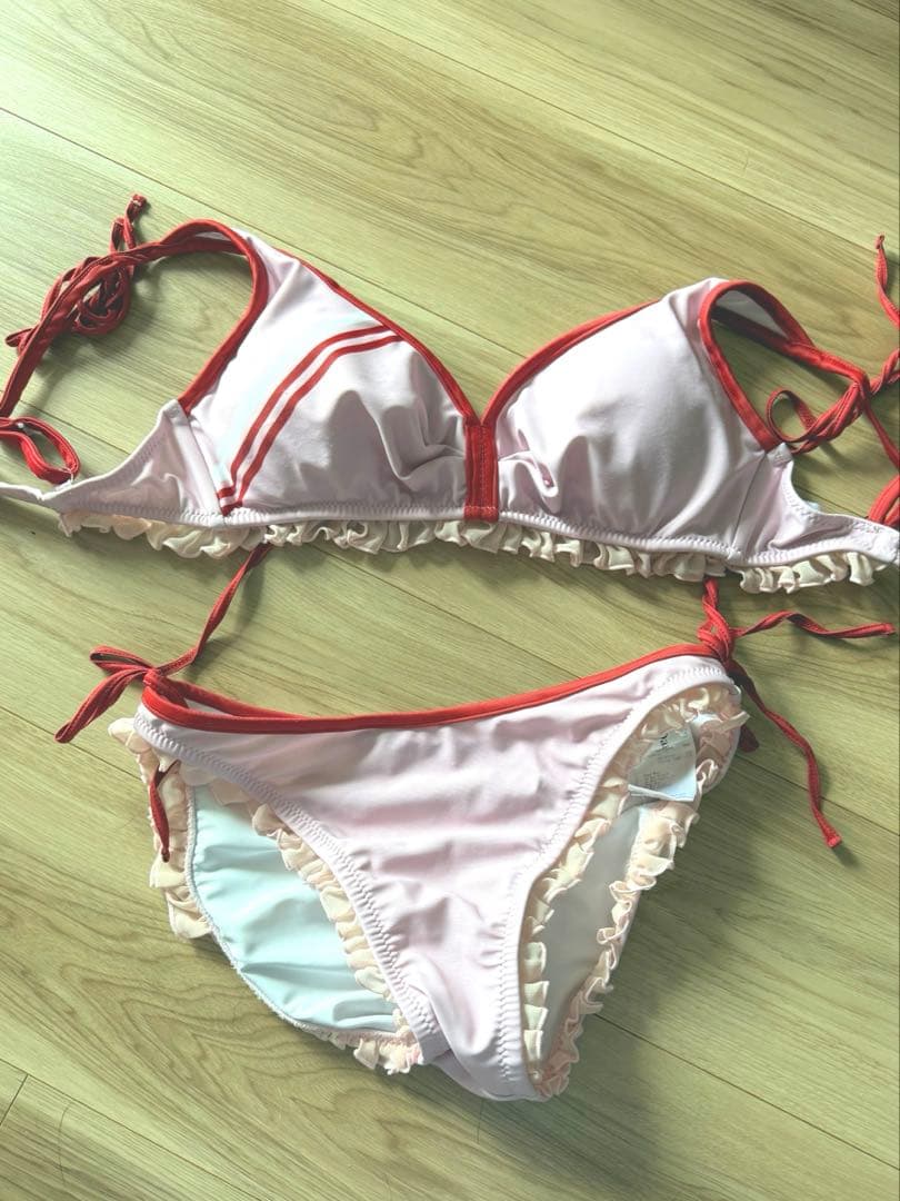 ダーリッチ フリルデザインラインビキニ PNK