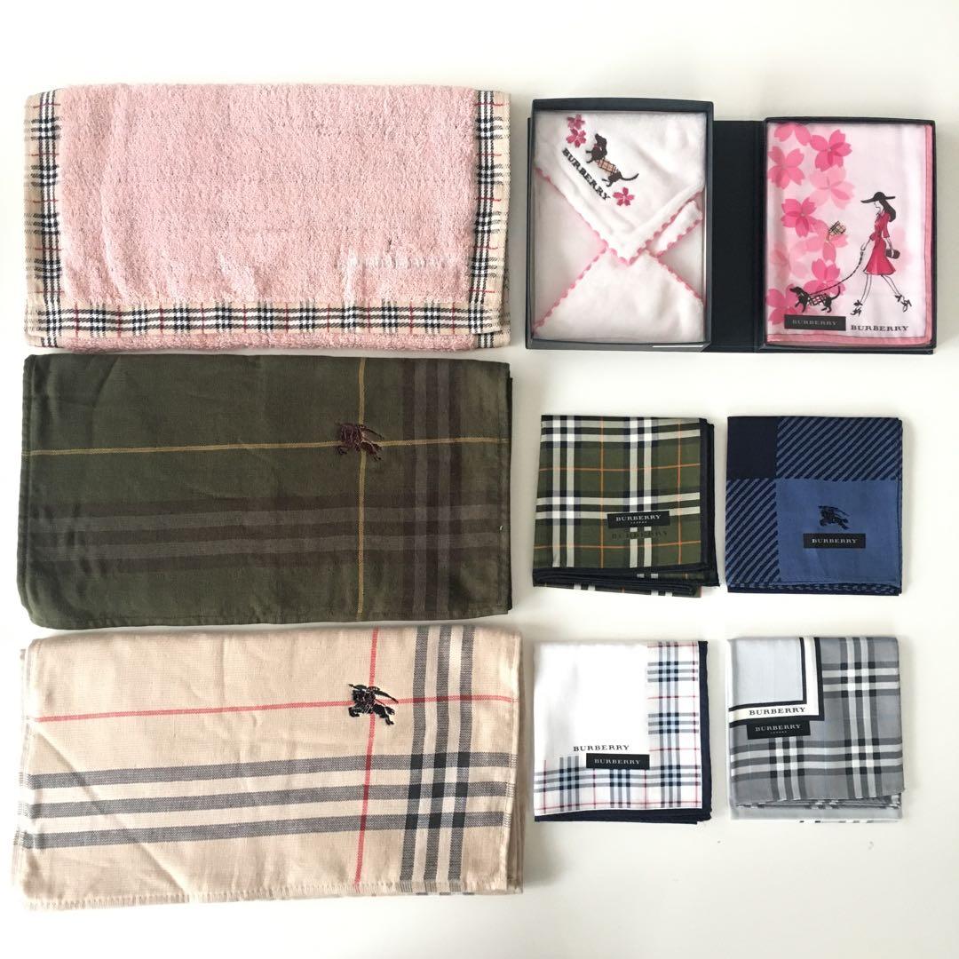 新品未使用　Burberry フェイスタオルとハンカチ　まとめ売り