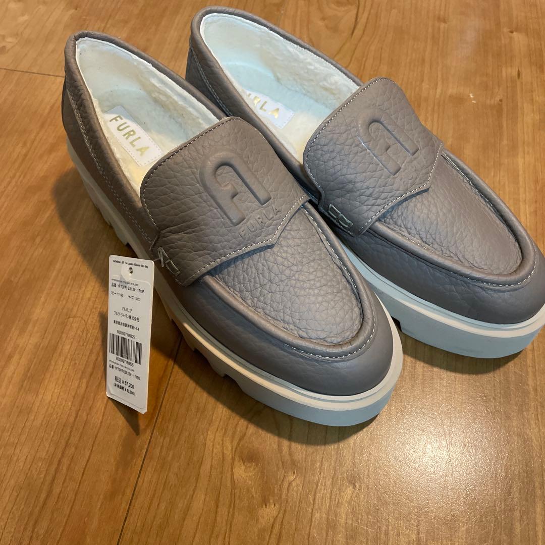 新品未使用　FURLA フルラ　ローファー　厚底　ムートン